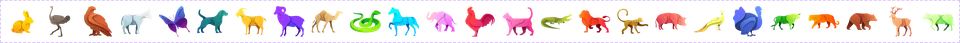 25 zvířat ze hry – Jogo Do Bicho